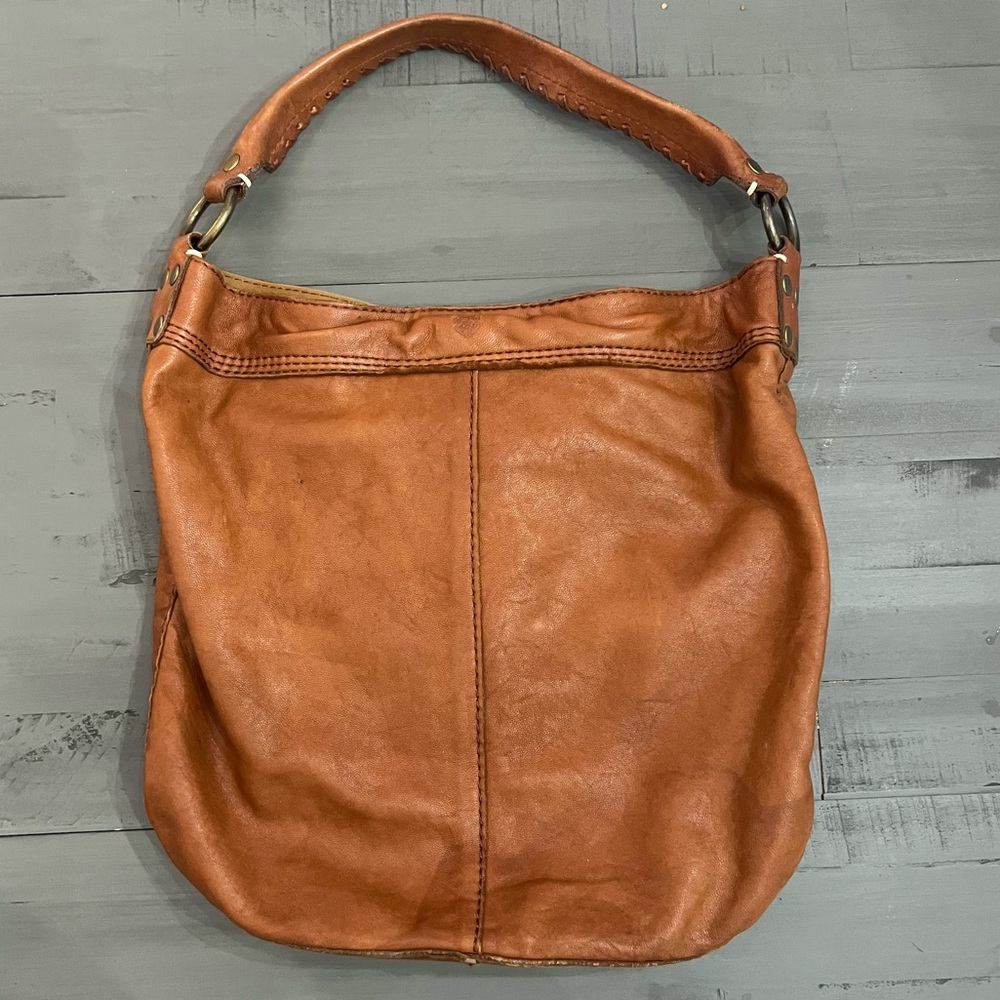 Lucky brown leather boho purse